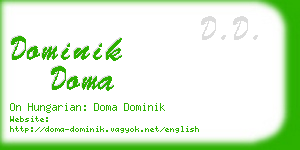 dominik doma business card